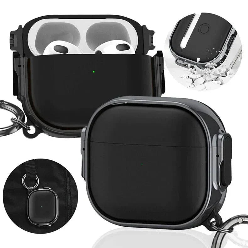 Chrome Eggshell Buffer Side Locks Cover for Airpods Pro