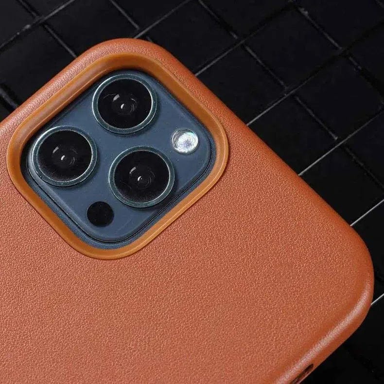 Leather Texture Magsafe Hard Case for iPhone 15 Pro Cases & Covers