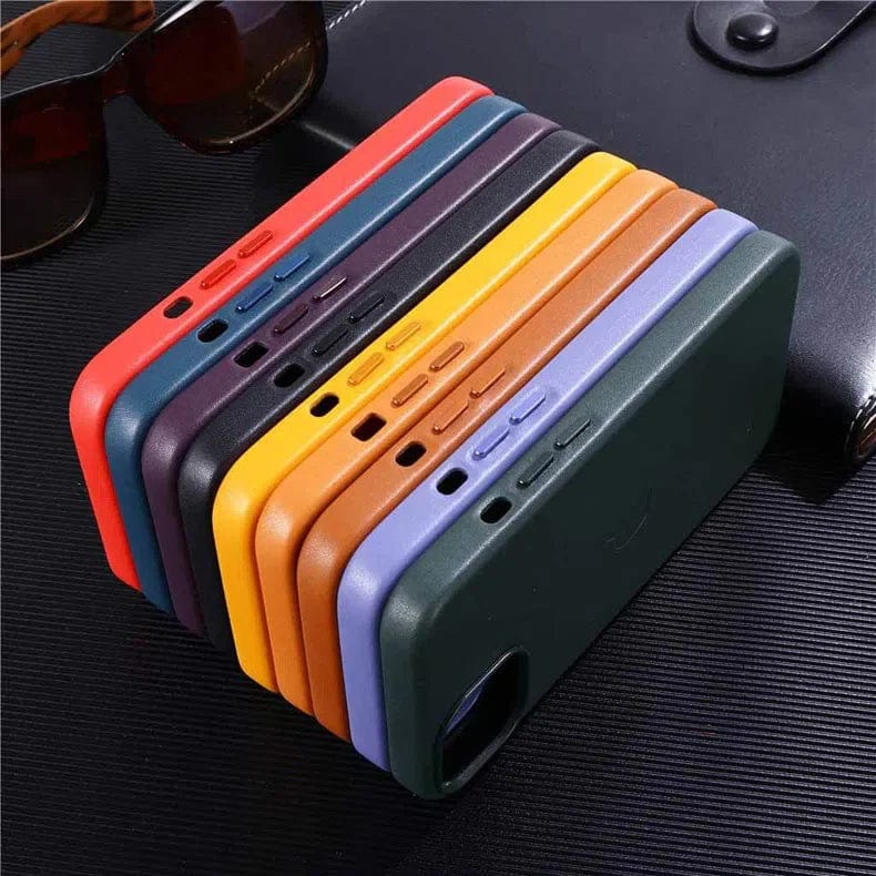Leather Texture Magsafe Hard Case for iPhone 15 Pro Cases & Covers