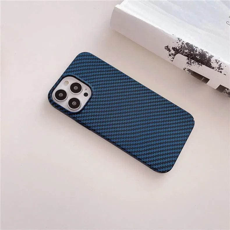 Carbon Fiber Texture Hard Slim Case for iPhone 11 Pro Max iPhone 11 Pro Max blue Cases & Covers