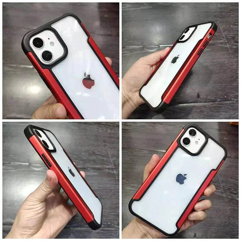 Aluminum Alloy Metal Edge Transparent Case for iPhone 14 Pro