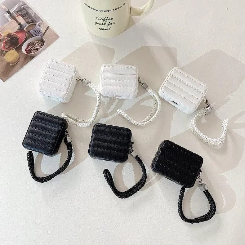 Puffy Pebble Leather Dual Layer Hard Cover for Airpods 3 Cases & Covers