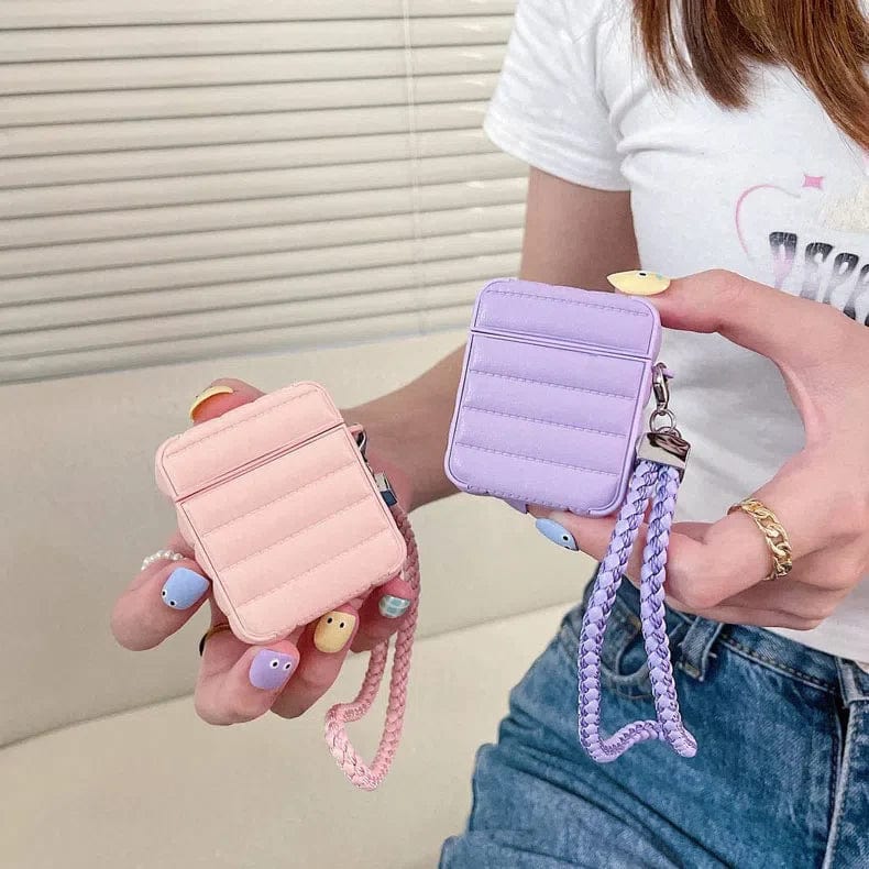 Puffy Pebble Leather Dual Layer Hard Cover for Airpods 3 Cases & Covers
