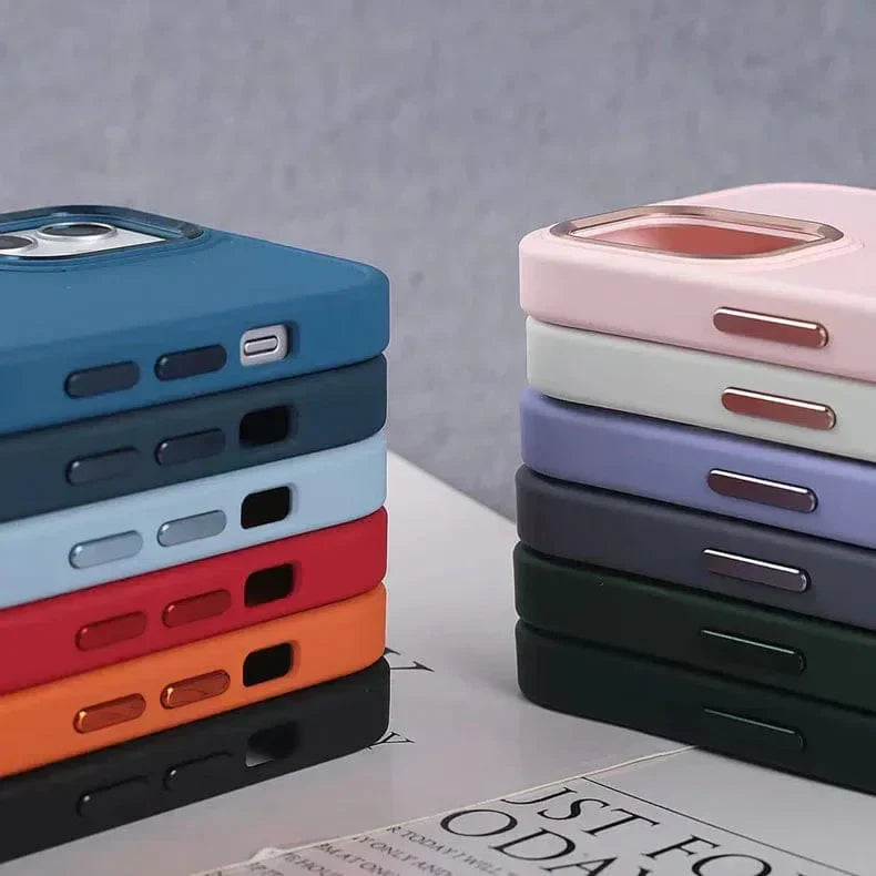 3 In 1 Metal Camera Frame Matte TPU Case for iPhone 13 mini Cases & Covers