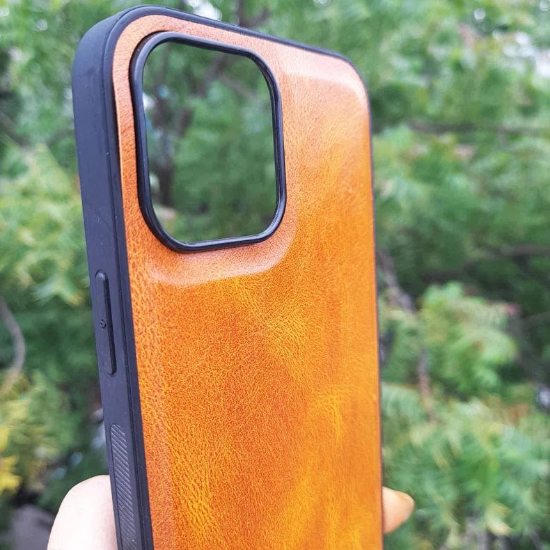 Huanmin Leather Texture Hard Case for iPhone 14 Pro Max Cases & Covers