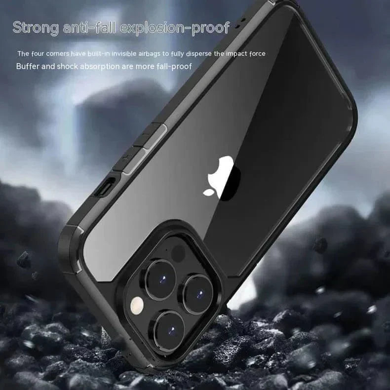 Military Style Clear Hard Case for iPhone 15 Pro Max Cases & Covers