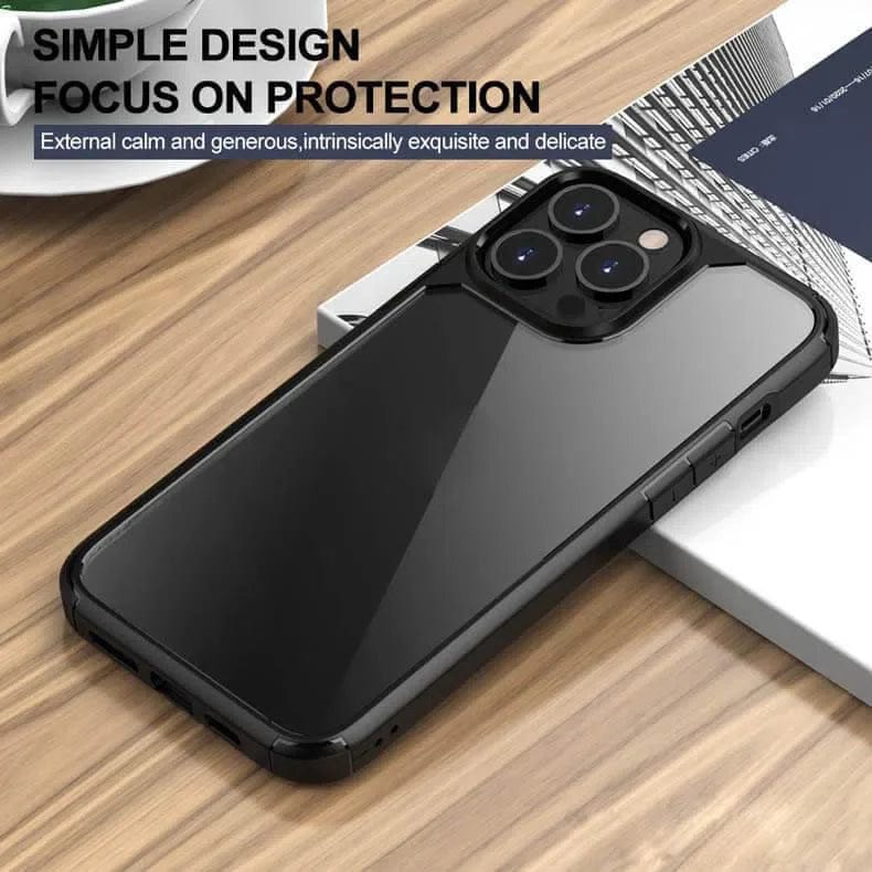 Military Style Clear Hard Case for iPhone 15 Pro Max Cases & Covers