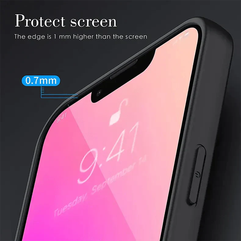 Huanmin Leather Texture Hard Case for iPhone 14 Pro Max Cases & Covers
