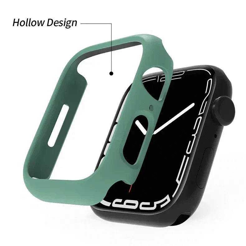 Matte Hard 360 Degree Body Bumper for Apple Watch 45mm Cases & Covers