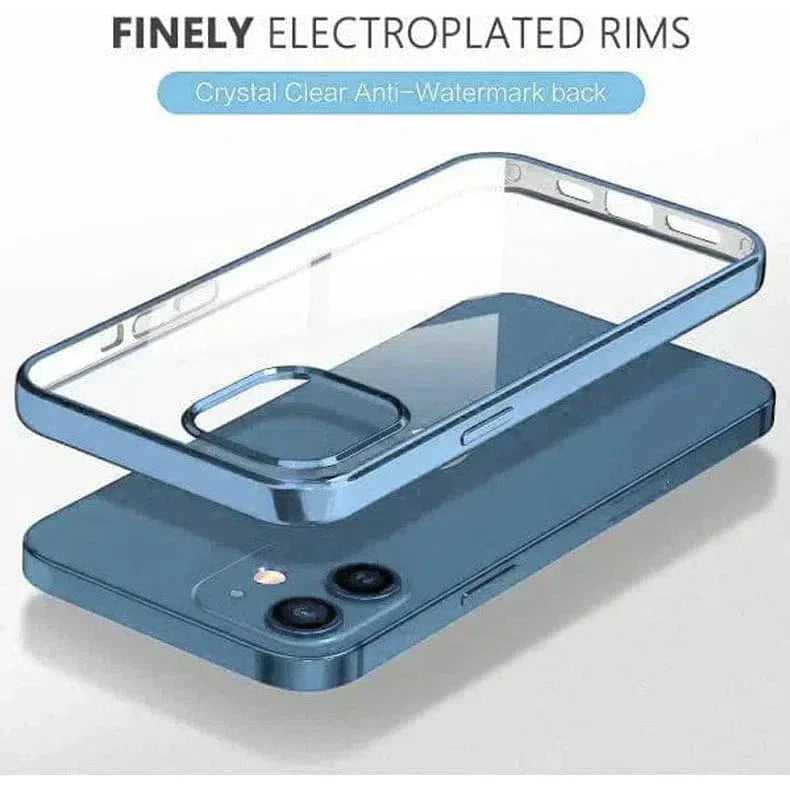 Ishock Ultra Thin Clear Shiny Frame Case for iPhone 12 | 12 Pro Cases & Covers