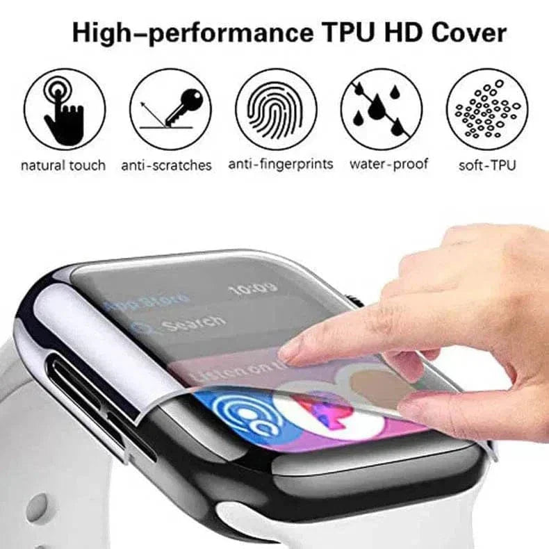 Soft Slim Shiny Full Body Screen Protector Cover for Apple Watch 44mm Cases & Covers
