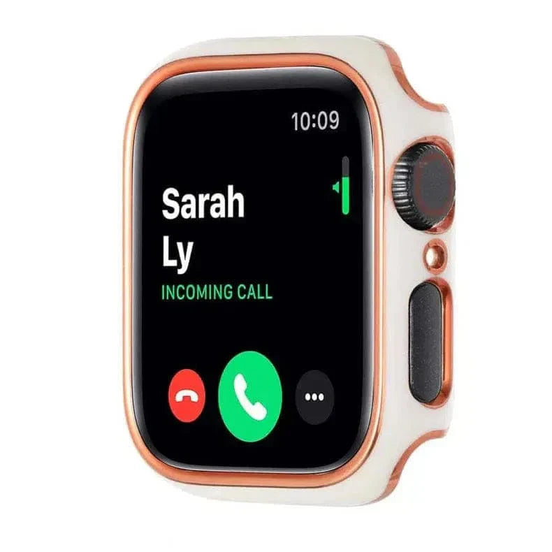Glossy Chrome 360 Degree Hard Body Bumper for Apple Watch 40mm Cases & Covers