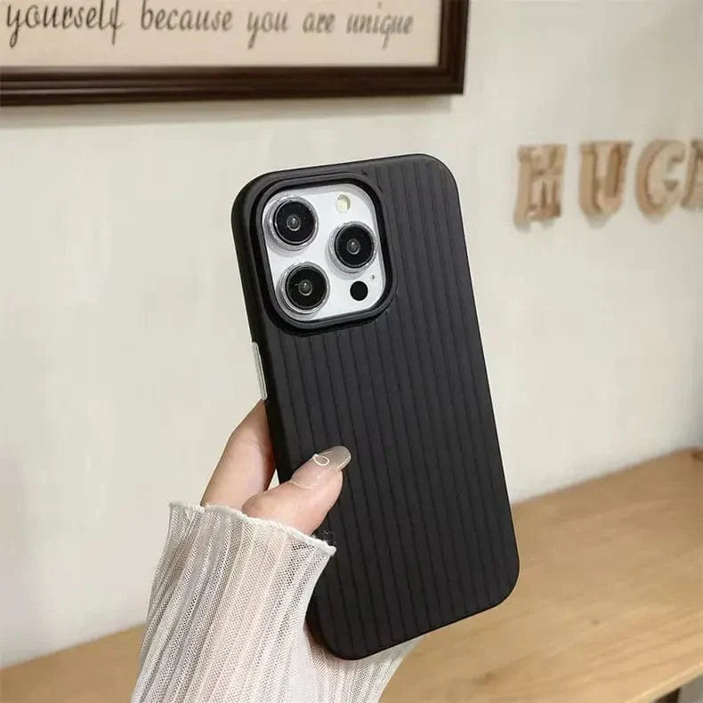 Fluted Texture Soft Touch Magsafe PC Case for iPhone 15 Pro Max Cases & Covers