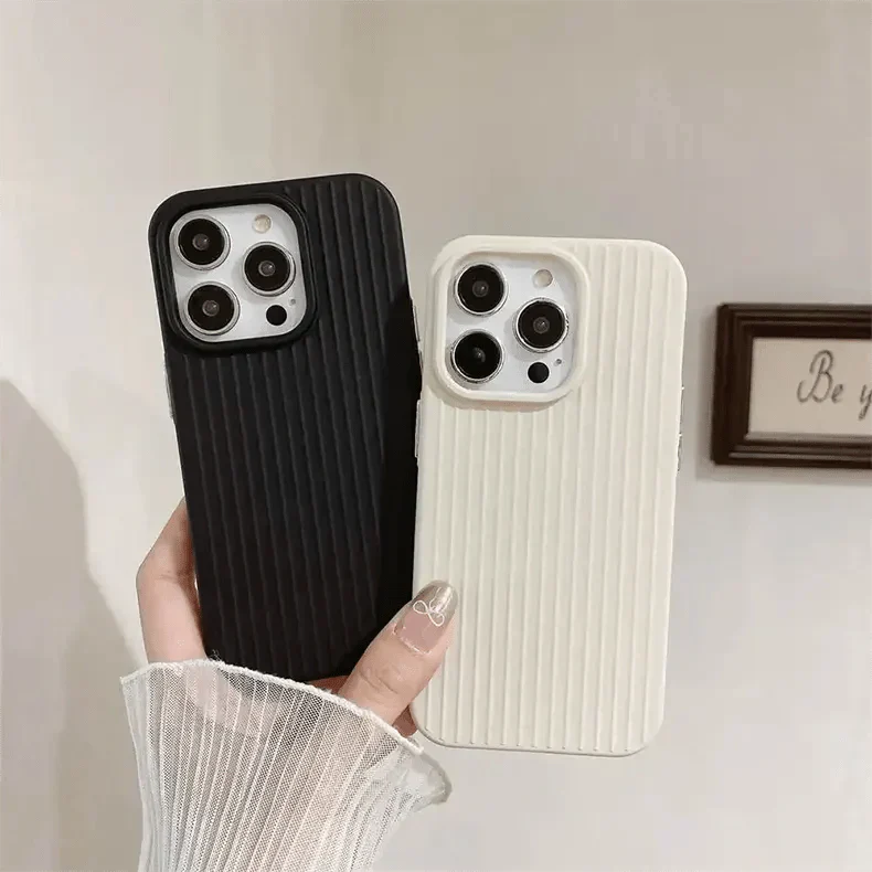 Fluted Texture Soft Touch Magsafe PC Case for iPhone 15 Pro Max Cases & Covers