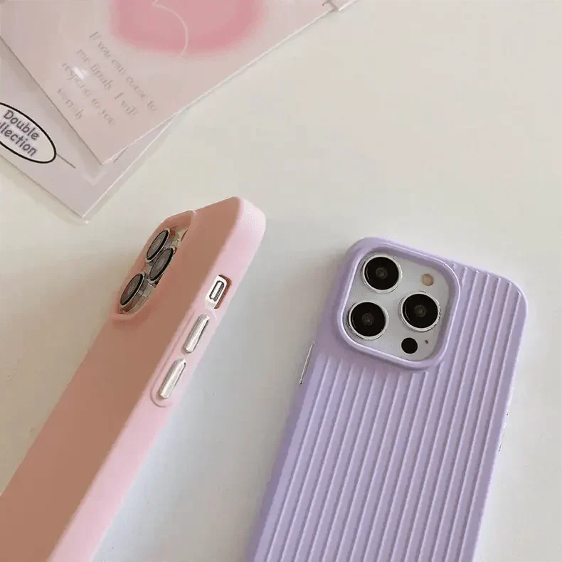 Fluted Texture Soft Touch Magsafe PC Case for iPhone 15 Pro Max Cases & Covers