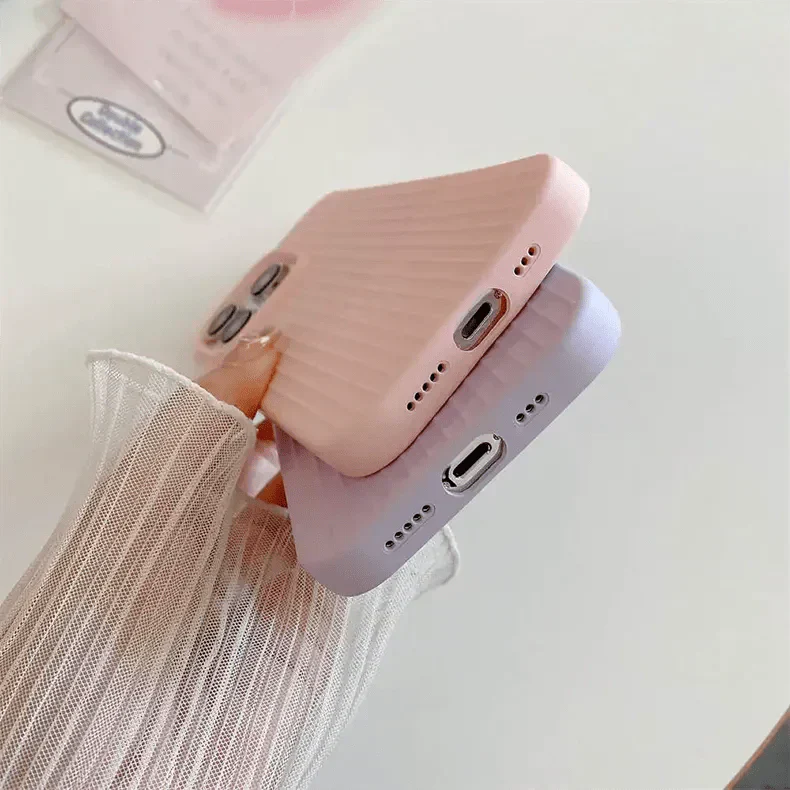 Fluted Texture Soft Touch Magsafe PC Case for iPhone 15 Pro Max Cases & Covers