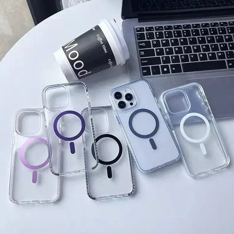 Anti Storm Magnetic Shield With Magsafe Case for iPhone 15 Pro Max Cases & Covers