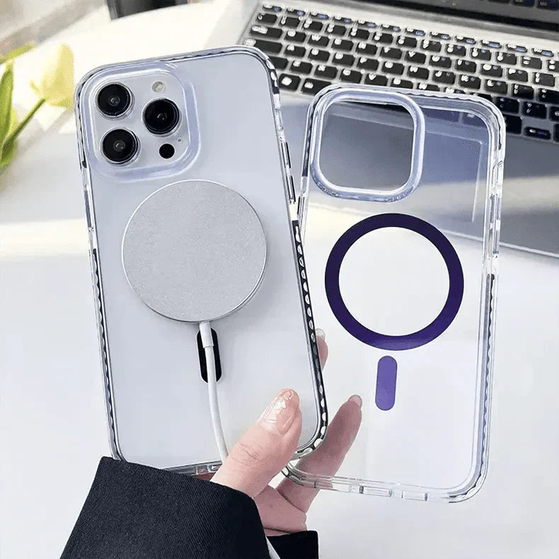 Anti Storm Magnetic Shield With Magsafe Case for iPhone 15 Pro Max Cases & Covers