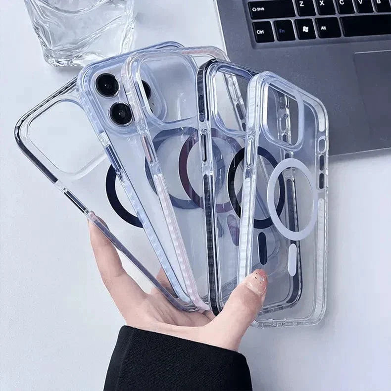 Anti Storm Magnetic Shield With Magsafe Case for iPhone 15 Pro Max Cases & Covers