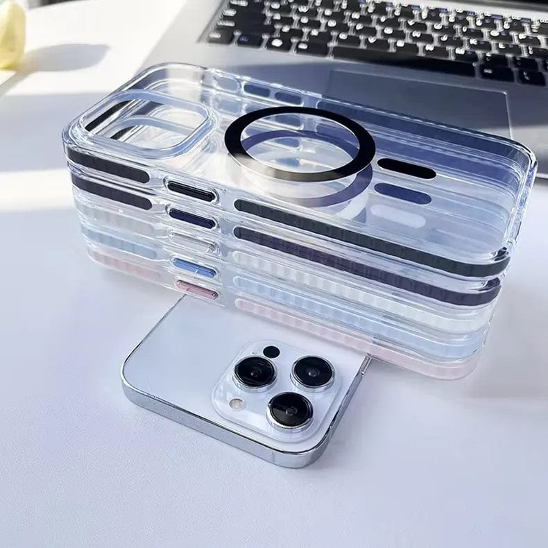 Anti Storm Magnetic Shield With Magsafe Case for iPhone 15 Pro Max Cases & Covers