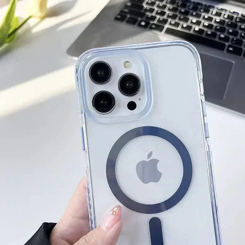 Anti Storm Magnetic Shield With Magsafe Case for iPhone 15 Pro Max Cases & Covers