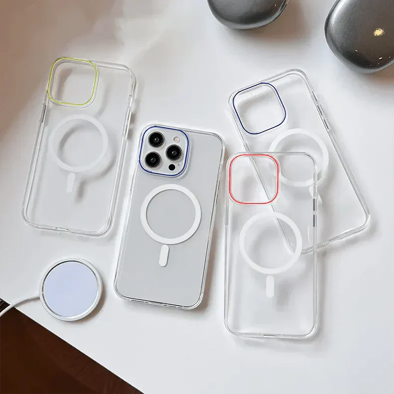 Magnetic Shield With Magsafe Clear Case for iPhone 15 Pro Cases & Covers