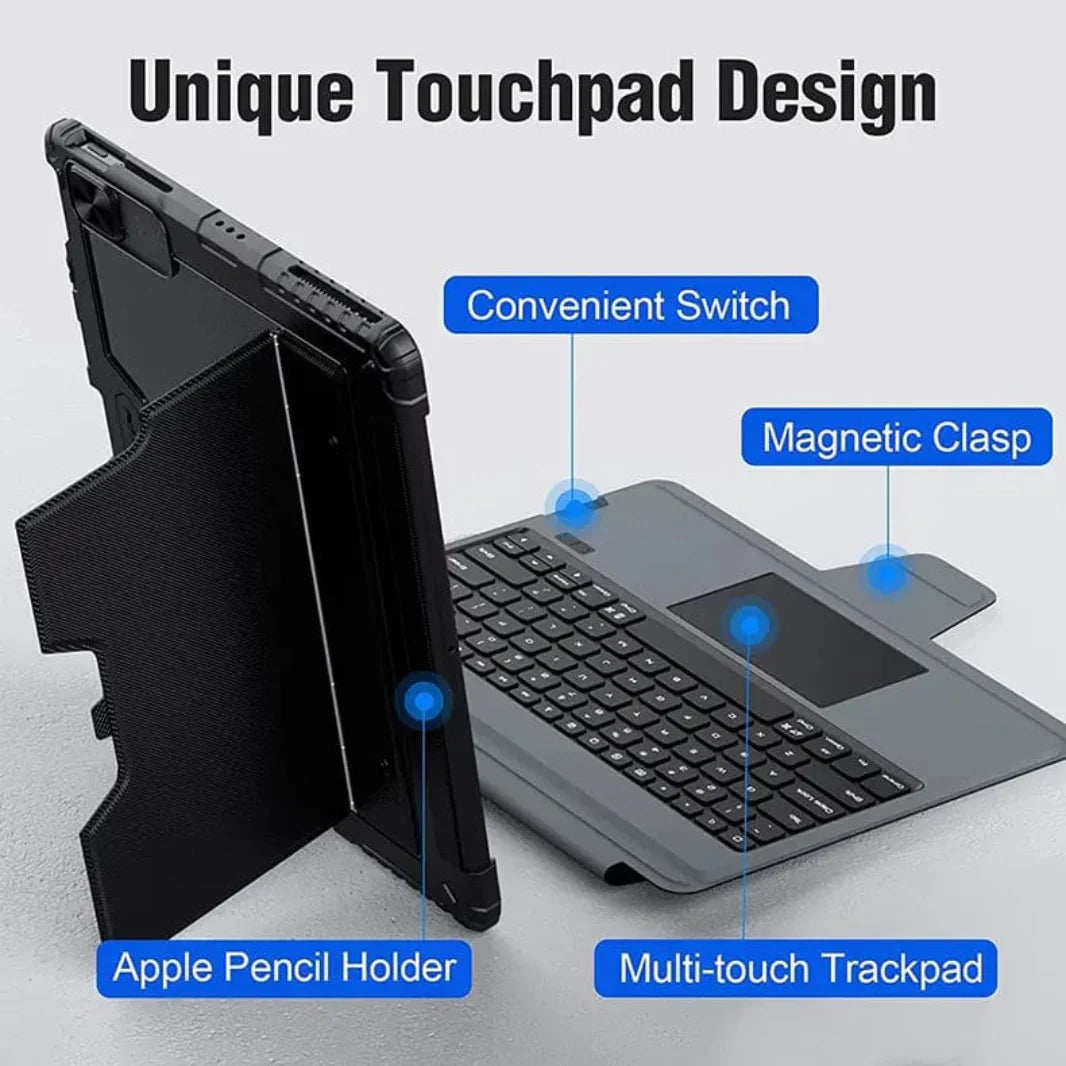 NILLKIN Bluetooth Keyboard Smart Cover for iPad Air M2 | Air 2 M3 (13-inch) Cases & Covers
