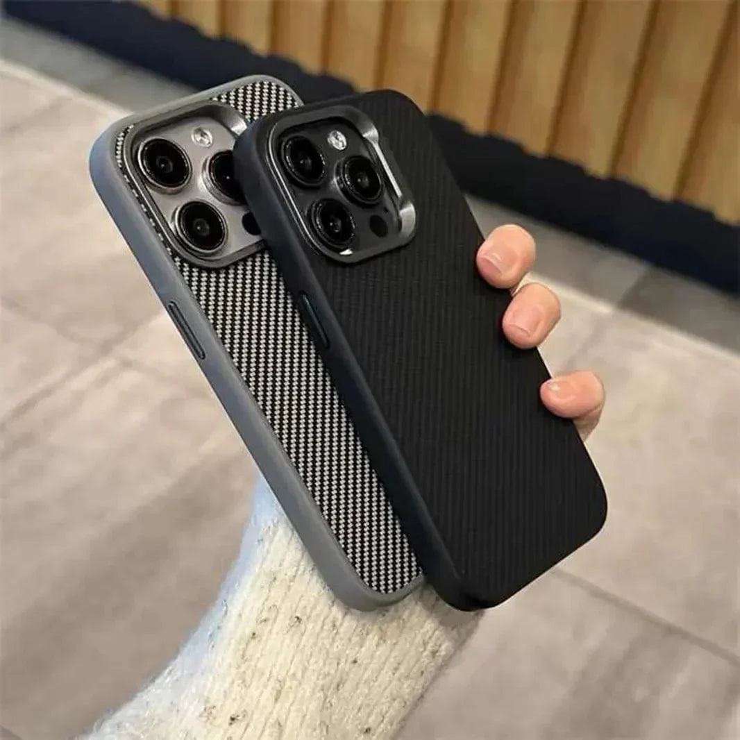 Carbon Fiber Magsafe PC Back and TPU Frame Case for iPhone 16 Plus Cases & Covers