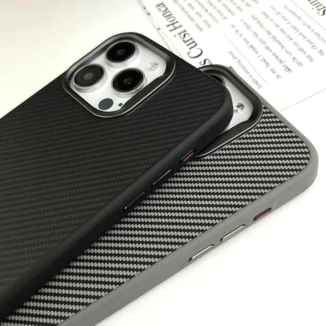 Carbon Fiber Magsafe PC Back and TPU Frame Case for iPhone 16 Plus Cases & Covers