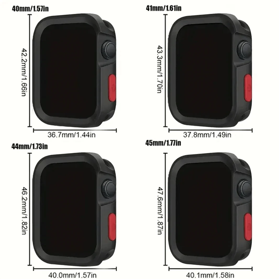 Rugged TPU Soft Cover for Apple Watch 44mm Cases & Covers
