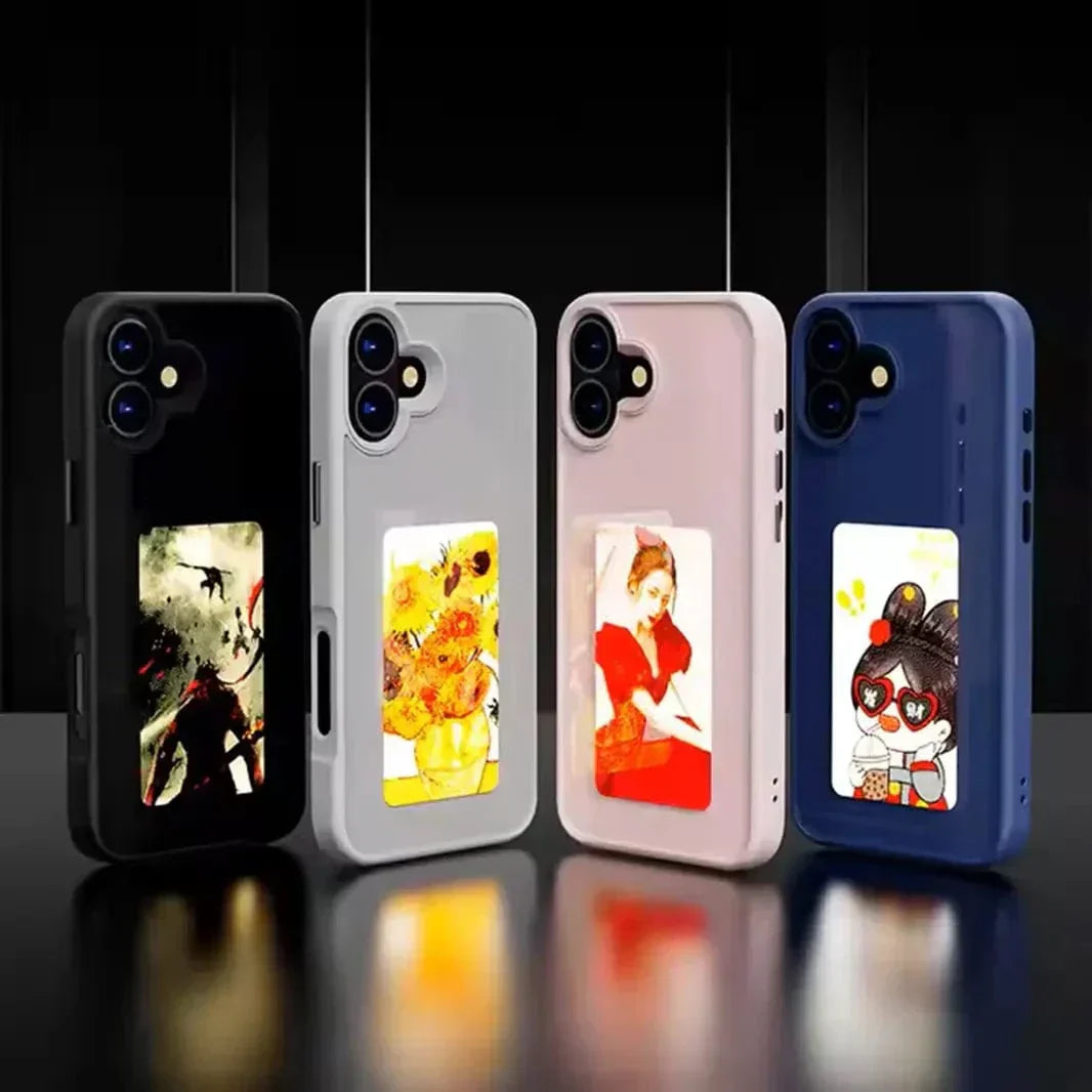 DIY E-Ink NFC Transmission PC Hard Case for iPhone 15 Pro Cases & Covers