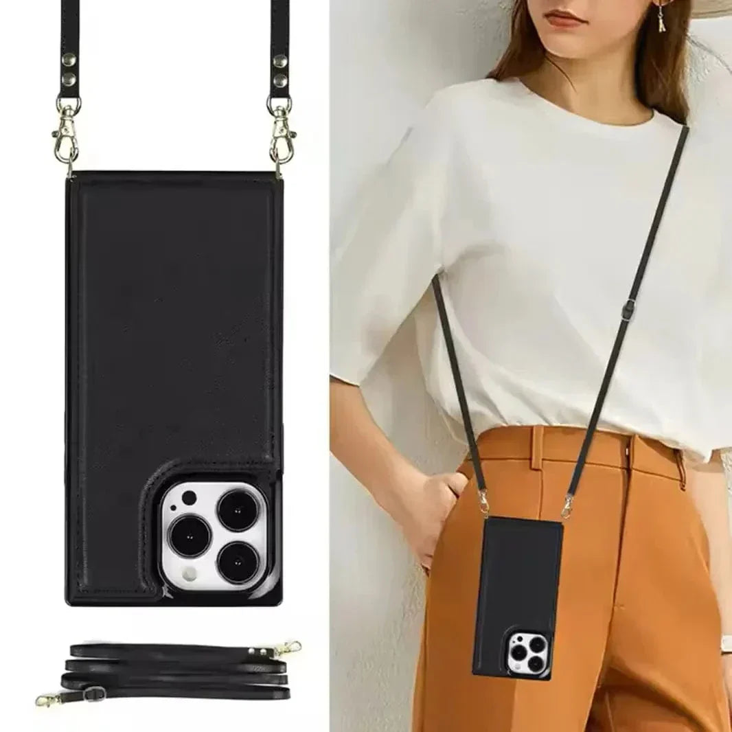 Cards Holder PU Leather Case for iPhone 15 Pro Cases & Covers