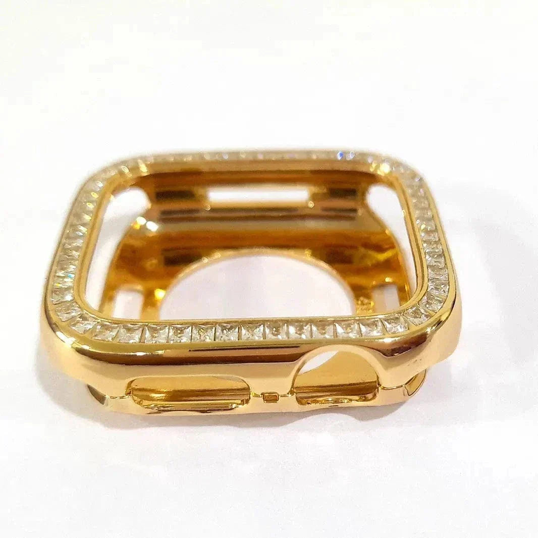 Single Rhinestone Aluminum Full Body Cover for Apple Watch 41mm