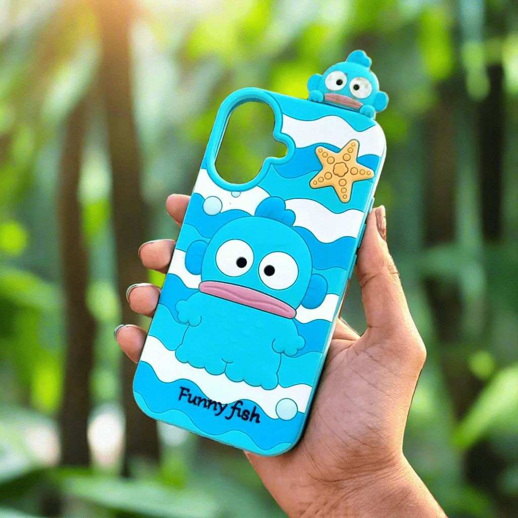 3D Cartoon Character Soft Silicone Case for iPhone 15 Cases & Covers