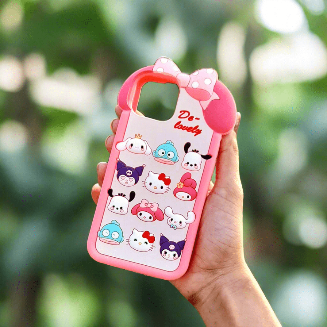 3D Cartoon Character Soft Silicone Case for iPhone 15 Cases & Covers