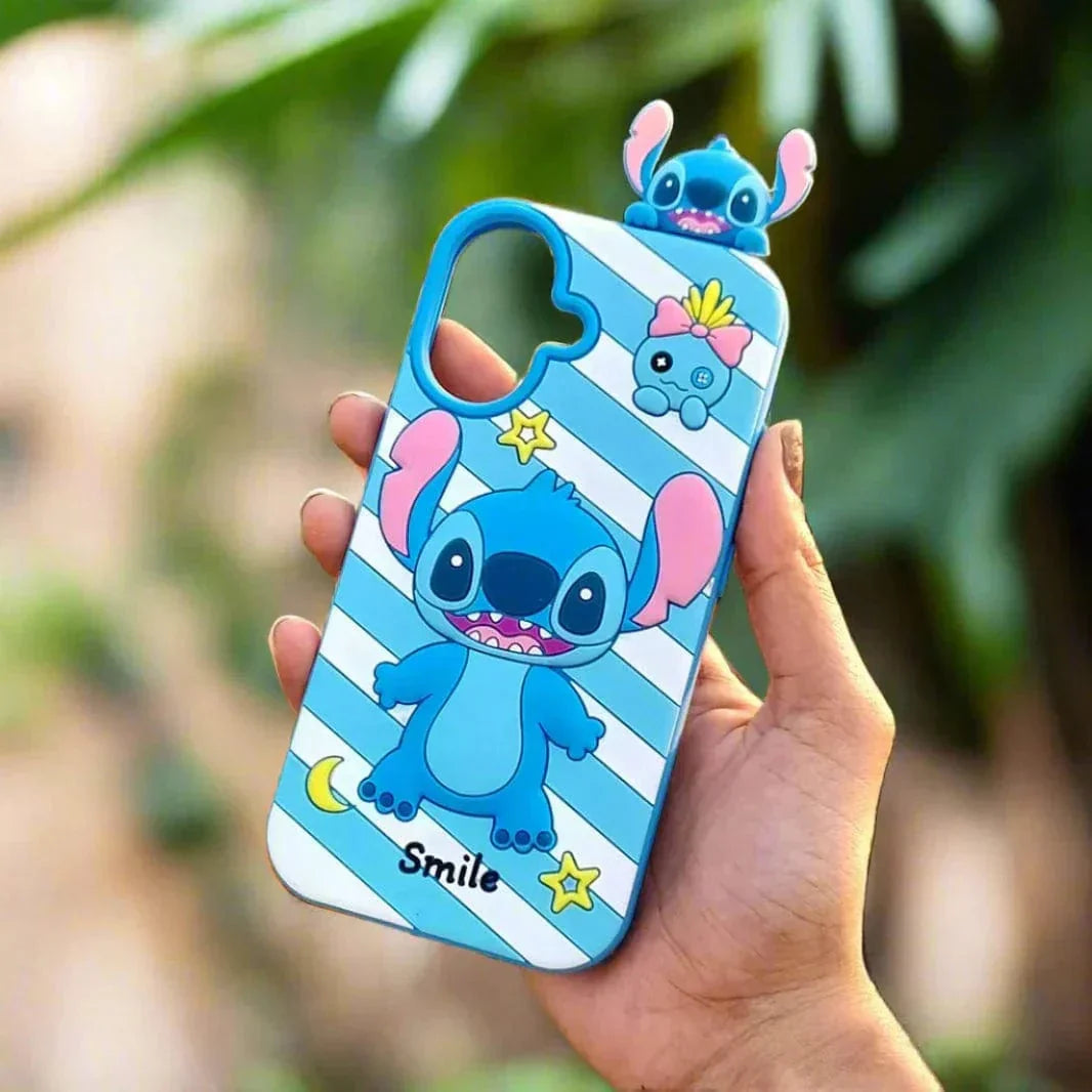 3D Cartoon Character Soft Silicone Case for iPhone 15 Cases & Covers