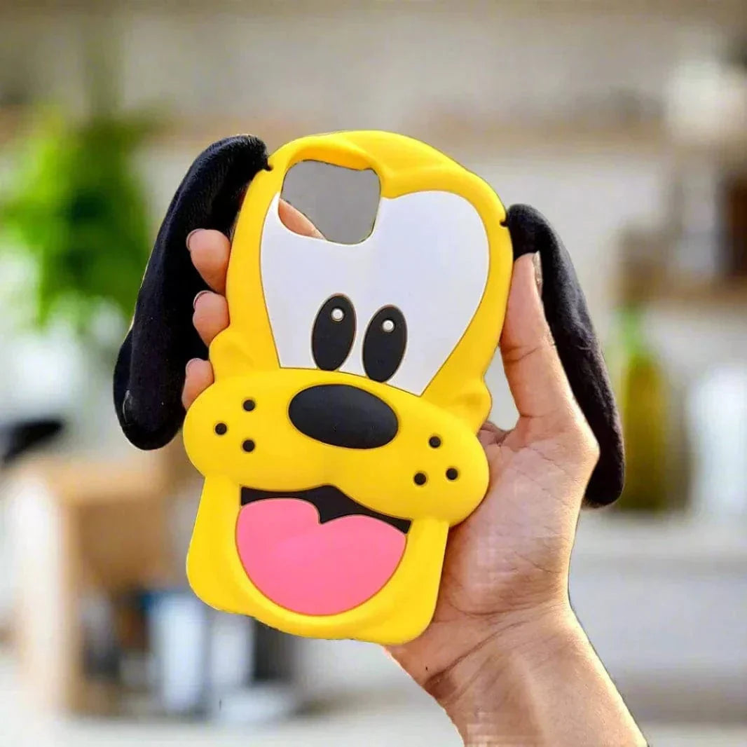3D Cartoon Character Soft Silicone Case for iPhone 15 iPhone 15 Pluto Dog Cases & Covers