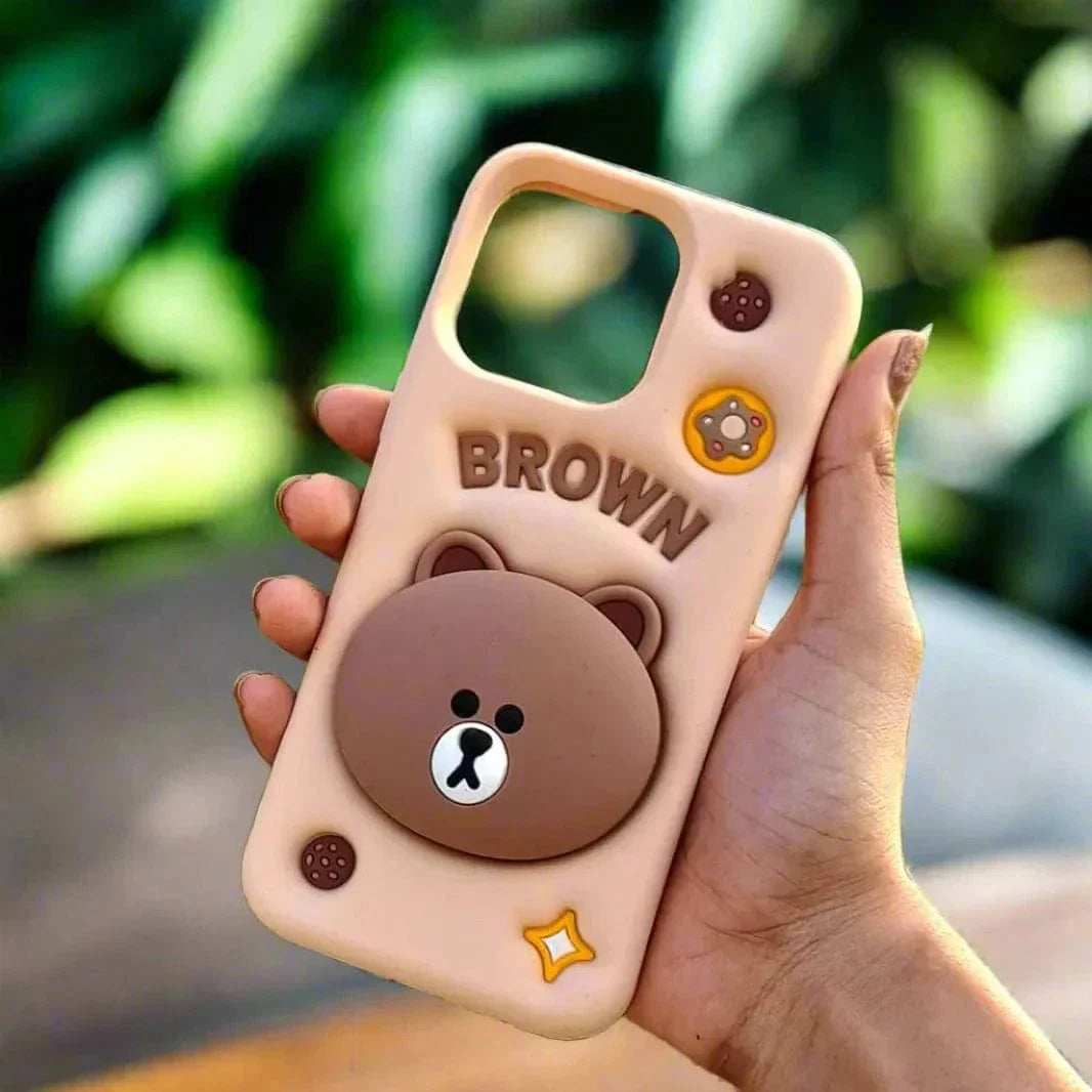3D Cartoon Character Soft Silicone Case for iPhone 15 Pro Cases & Covers