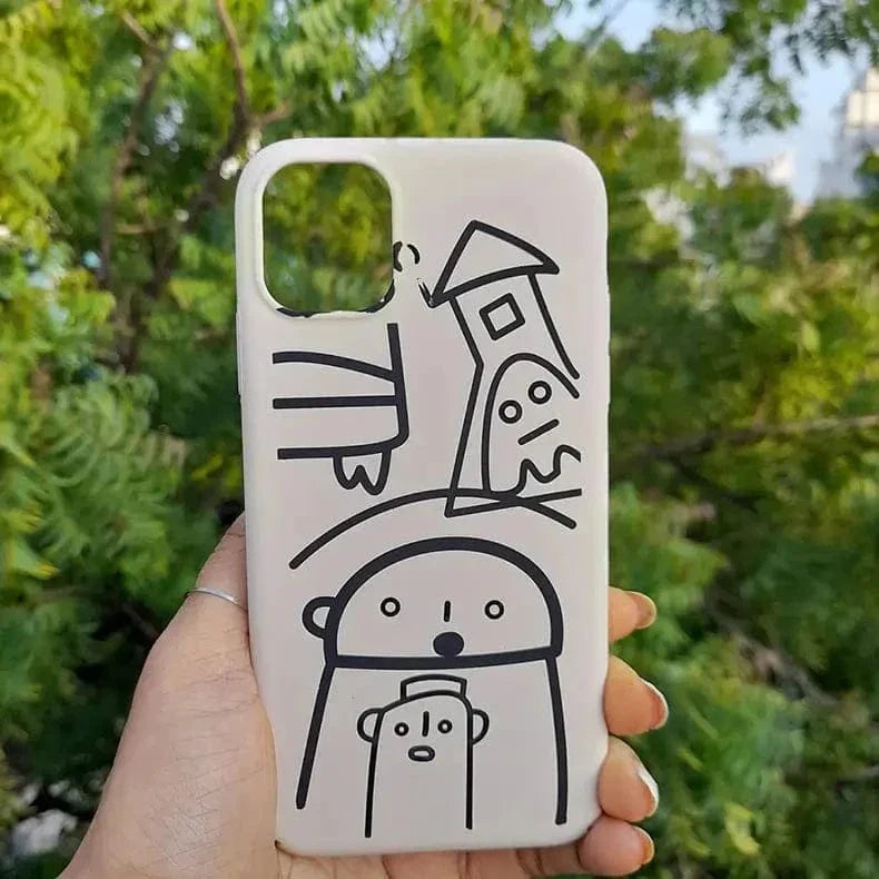 4 Cut Soft Touch Coating Printed Matte Hard Case for iPhone 14 Pro Cases & Covers