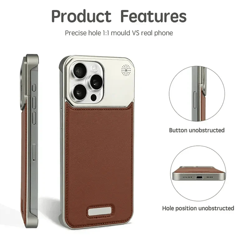 Aromatherapy Magsafe Leather Heat Dissipation Case for iPhone 15 Pro Max Cases & Covers