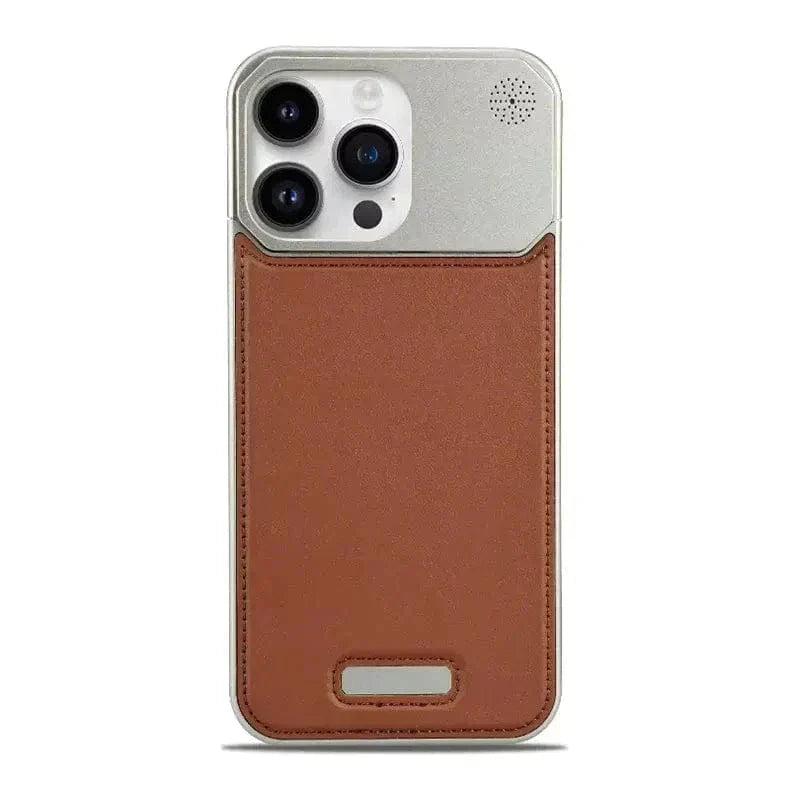 Aromatherapy Magsafe Leather Heat Dissipation Case for iPhone 15 Pro Max iPhone 15 Pro Max natural-titanium with magsafe Cases & Covers