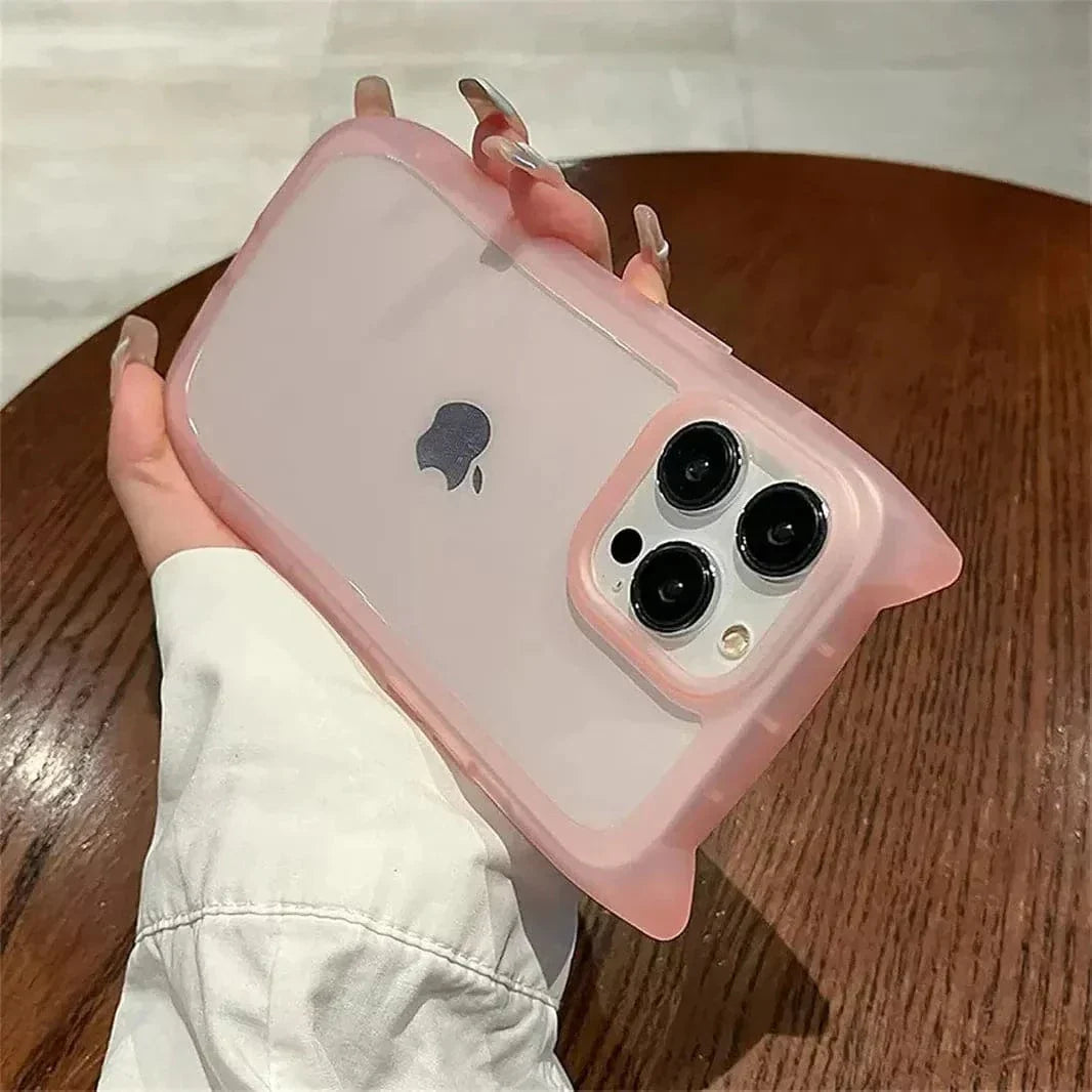 Cute 3D Cat Ears Kitty Soft TPU Case for iPhone 15 Pro Max Cases & Covers