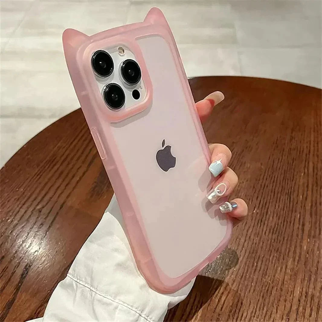 Cute 3D Cat Ears Kitty Soft TPU Case for iPhone 15 Pro Max Cases & Covers
