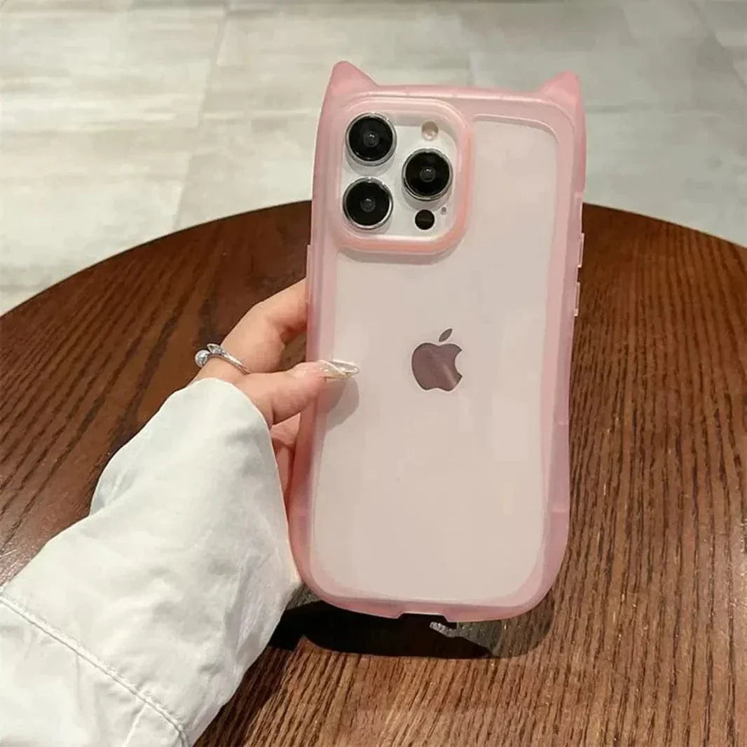 Cute 3D Cat Ears Kitty Soft TPU Case for iPhone 15 Pro Max Cases & Covers