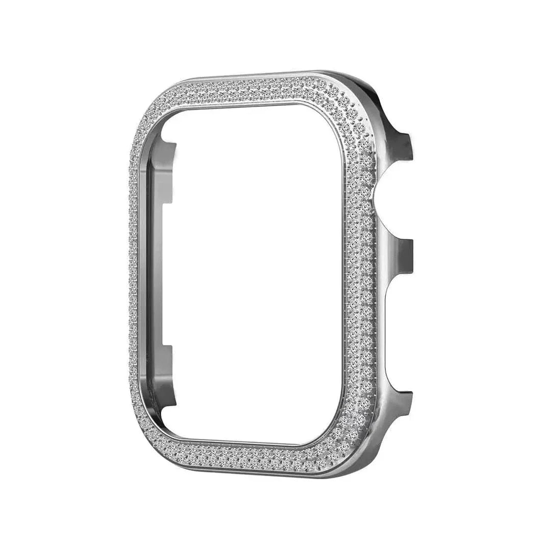 Dual Rhinestone Metal Bumper for Apple Watch 40mm 40mm / Silver - Ktusu