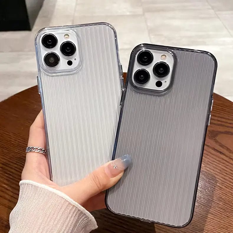Fluted Texture Magsafe Clear Case for iPhone 15 Pro Cases & Covers