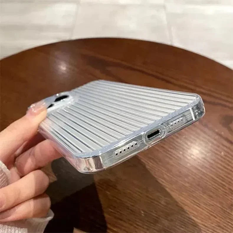 Fluted Texture Magsafe Clear Case for iPhone 15 Pro Max Cases & Covers