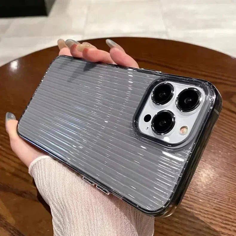 Fluted Texture Magsafe Clear Case for iPhone 15 Pro Max iPhone 15 Pro Max without magsafe smoke Cases & Covers