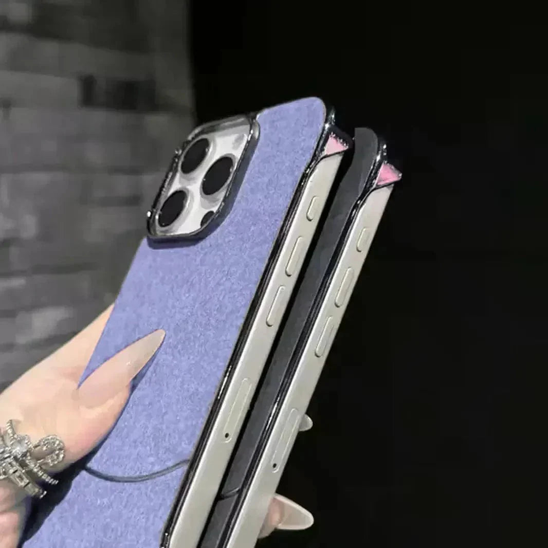 Frameless Shiny Hard Fabric Case for iPhone 15 Pro Max Cases & Covers