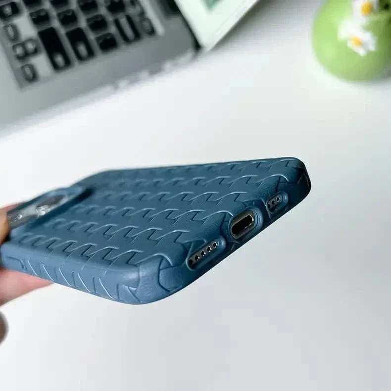 Interlocking Pattern Soft TPU Matte Case for iPhone 15 Pro Max Cases & Covers